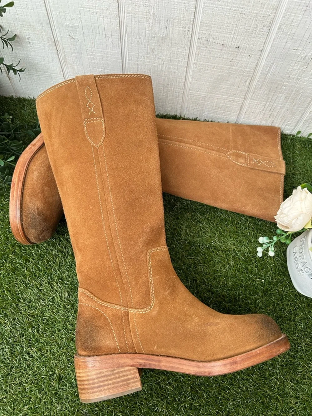 Free People Brown Suede Pull-on Boots